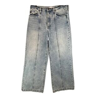 Kancan Women's Jeans Light Wash Wide Leg High Rise Denim Size‎ 13/30